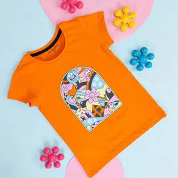 Pantaloons Junior Girls Graphic Printed Cotton T-Shirt-picture-28