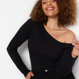 Trendyol One Shoulder Cotton Bardot Top image 1