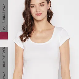 Clora Creation Pack Of 2 Scoop Neck Top-picture-35