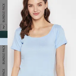 Clora Creation Pack Of 2 Scoop Neck Top-picture-32