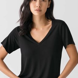 COLOR CAPITAL V-Neck Short Sleeves Relaxed Fit Casual Top-picture-28