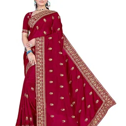 ALAGINI Embellished Embroidered Banarasi Saree-image-0