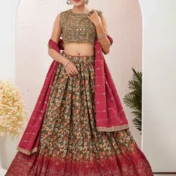 Chandbaali Embellished Beads & Stones Ready To Wear Lehenga & Blouse With Dupatta-picture-13