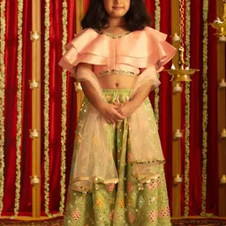 VASTRAMAY Girls Embellished Sequinned Ready to Wear Lehenga & Blouse With Dupatta-picture-57