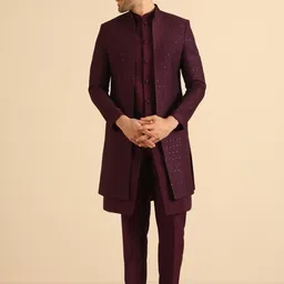 KISAH Embroidered Sherwani Set-picture-35