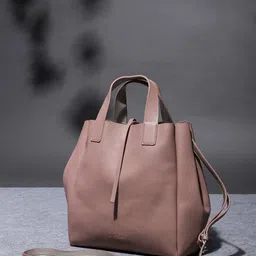 ether Mauve & Silver-Toned Reversible Tote Bag with Zip Pouch-picture-24