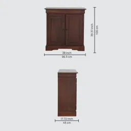 royaloak Texas American Shoe Rack 2 Door In Brown Color image 2