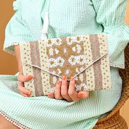 BohoGirl Embellished Envelope Clutch image 1