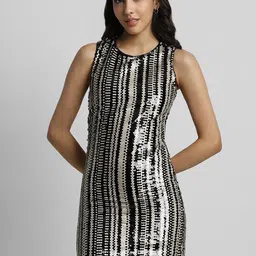 Allen Solly Woman Embellished Sequinned Detailed Sheath Dress image 1