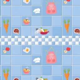 Asian royal Blue & White Printed Self-Adhesive Wallpaper-picture-34