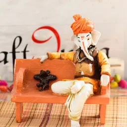 eCraftIndia Multicoloured Sitting Ganesha Statue Showpiece-picture-39