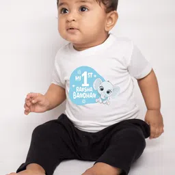 KNITROOT Infant Boys First Elephant Graphic Printed Knitted Cotton T-Shirt-picture-54