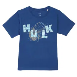 Marvel by Wear Your Mind Boys Hulk Typography Printed Pure Cotton T-shirt-picture-36