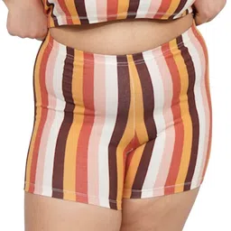 Butt-Chique Plus Size Striped Anti-Microbial Boy Shorts Briefs-picture-34