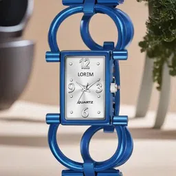 LOREM Women Printed Dial & Stainless Steel Bracelet Style Straps Digital Watch LR296-A-image-8