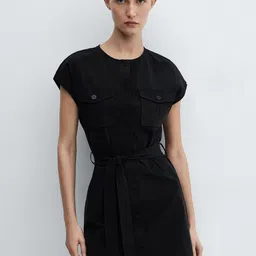 MANGO Sheath Mini Dress with Belt-picture-20