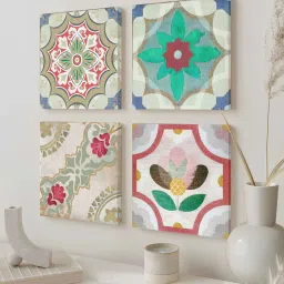 Art Street Stretched Canvas Modern Vintage Moroccan Pattern Art Painting for Home Decor image 1