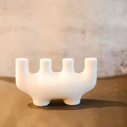 artecasa Color Mud White Creative Candle Stand image 1