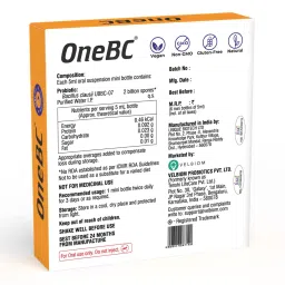 Velbiom One BC | Probiotic Supplement liquid To Alleviate Diarrhea| Probiotics For Men And Women| Oral Probiotics |Probiotics For Good Health| Vegan |Clinically Proven| 6 x 5Ml Mini Bottles image 2