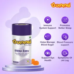 Gummsi Sleep Easy Gummies for Sleep With Muscle Recovery & Nerve Relaxation | Orange Flavor | Men & Women | Non Habit Forming Melatonin Gummies | (Pack Of 2, 30 Gummies Each) image 5