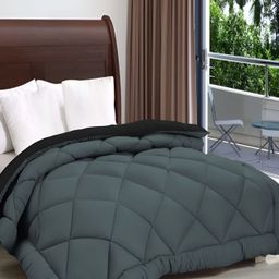 RF RELAXFEEL Black & Grey Microfiber Heavy Winter Double Bed Comforter-picture-34