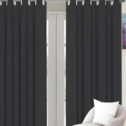 Airwill Grey 2 Pieces Cotton Room Darkening Door Curtain-picture-17