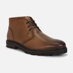 Louis Philippe Men Mid Top Leather Formal Derbys-picture-35