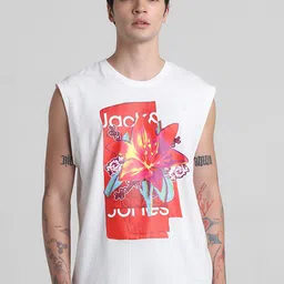 Jack & Jones Men Printed Pure Cotton Innerwear Vests-picture-40