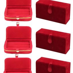 atorakushon Maroon Set of 6 Reusable Jewellery Organiser Organisers-picture-35