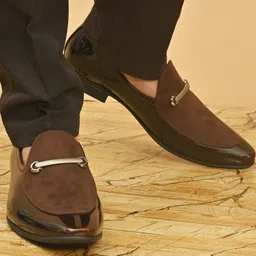 San Frissco Men Burgundy Synthetic Leather Loafers-picture-36