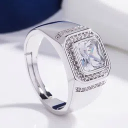 MYKI Silver-Plated CZ-Studded Finger Ring-picture-27