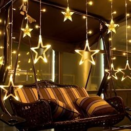 SPARK WORLD Yellow Star Shaped String Lights-picture-4