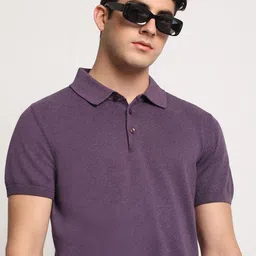 THE BEAR HOUSE Men Solid Regular Fit Cotton Polo Collar T-Shirt-picture-54