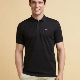 Allen Solly Men Striped Polo Collar Cotton T-shirt-picture-38