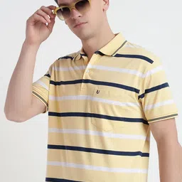 UNIBERRY Men Striped Polo Collar T-shirt-picture-30