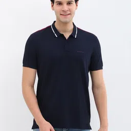 Allen Solly Men Solid Polo Collar Cotton T-shirt-picture-29