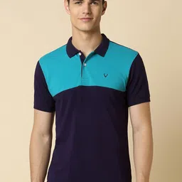 Allen Solly Short Sleeves Polo Collar Pure Cotton T-shirt-picture-28