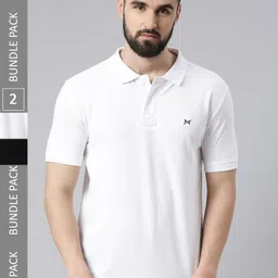 Force NXT Pack of 2 Polo Collar Super Combed Cotton T-shirts image 1