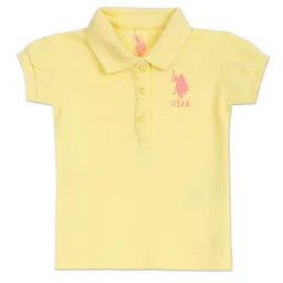 U.S. Polo Assn. Kids Girls Polo Collar Pure Cotton T-shirt image 1