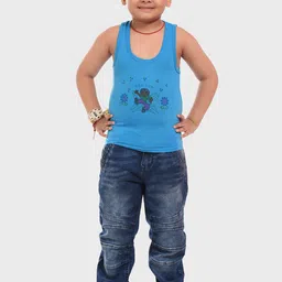 BAESD Boys Assorted Pack Of 4 Printed Cotton Innerwear Vests-picture-22