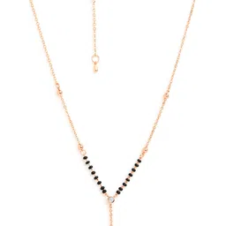 MINUTIAE Rose Gold-Plated Artificial Stones and Beads Mangalsutra-picture-19