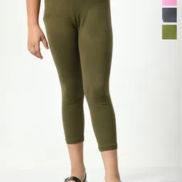 BAESD Girls Pack Of 4 Skinny Fit Cotton Lycra Capris-picture-20