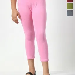 BAESD Girls Pack Of 4 Skinny Fit Cotton Lycra Capris-picture-19
