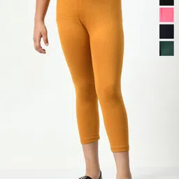 BAESD Girls Pack Of 5 Skinny Fit Cotton Lycra Capris-picture-48