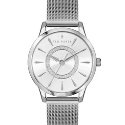 Ted Baker Women Silver-Toned Embellished Dial & Silver Toned Bracelet Style Straps Analogue Watch-picture-21