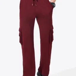 Maniac Men Pure Cotton Baggy Fit Cargo Track Pant-picture-21