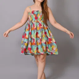 IQRAAR Pink Floral Dress-image-13