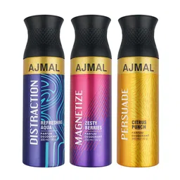 Ajmal Unisex Set of 3 Distraction - Magnetize - Persuade Deodorants - 200 ml each-picture-41