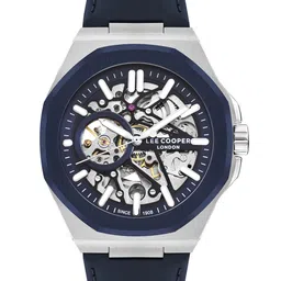 Lee Cooper Men Brass Patterned Dial & Leather Bracelet Style Straps Digital Automatic Motion Powered Watch-picture-17