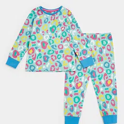 mothercare Girls Multicoloured Printed Pure Cotton T-shirt with Pyjamas-image-14